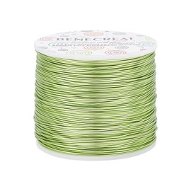 BENECREAT Beading Wire, 20 Gauge (0.8mm) Aluminum, 235m (770FT), YellowGreen, Tarnish Resistant, Jewelry Craft Wire for Beading Work