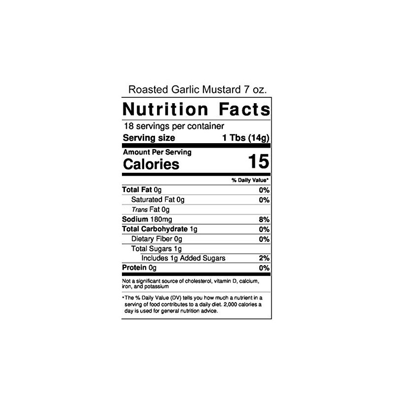 Amish Mustards Roasted - Garlic - 7 Oz Jar -