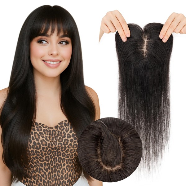 SEGOHAIR Real Human Hair Toppers for Women 3.54"*4.72" Silky Base