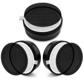 LV-H132 Replacement Filter for LEVOIT Air Purifier Replacement Filter LV-H132-RF, Funmit 3-in-1 H13 True HEPA Filter Replacement, 3 Pack