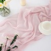 Chuqing Chiffon Table Runner, Pink, Thin Decorative Fabric, 70 x