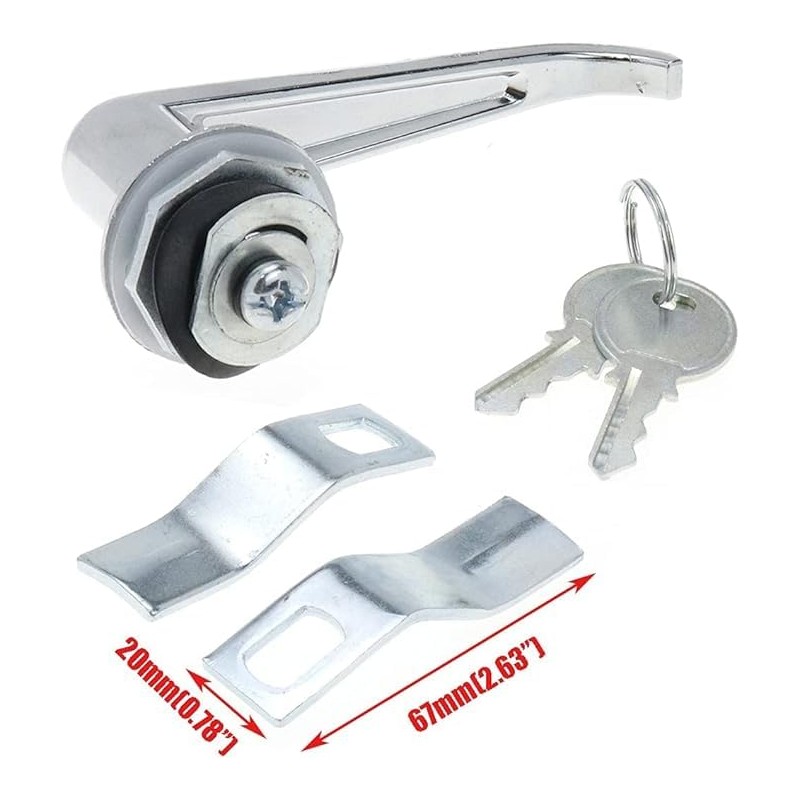 Nicerity 2 Pcs Chrome Zinc Alloy Handle Cabinet Locks, Distribution
