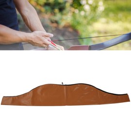 Archery Arrow Bag, Archery Bow Case, 150*27cm PU Lightweight Practical Double Zipper for Recurved Bow Quiver Longbow Traditional Bow Shooting Accessory(brown)
