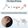 TOAOB 800pcs Flat Pad 4 Sizes Earring Studs and Butterfly