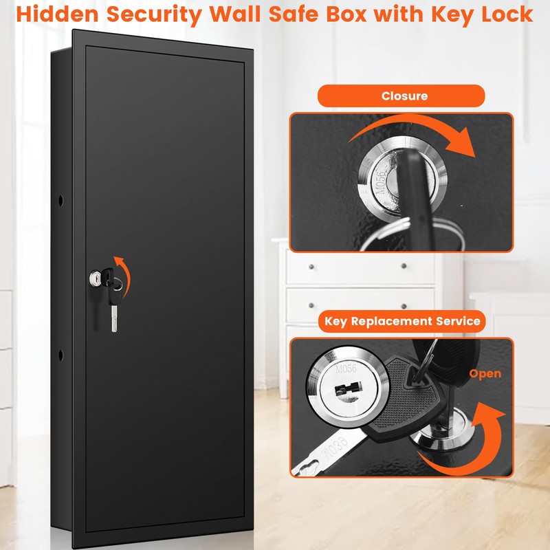 31.5" Tall Wall Safes Between the Studs with 2 Removable