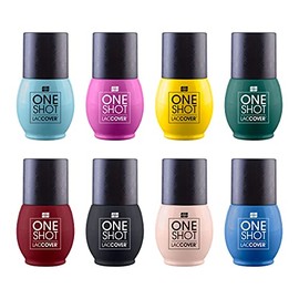 ONE SHOT LACCOVER - Gel Polish Semipermanente Para Uñas WILD COLLECTION 8 Tonos Distintos de 12 fl Oz.  14 mL. cu.                                    