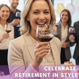 Retirement Gifts for Women 2025 - Cool Retirement Gifts, Retired Wine Glass For Women 16 Oz, Happy Retiring Party Decoration, Goodbye Gift For Coworkers, Retired Gift Idea For Woman Colleague Boss