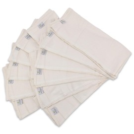 OsoCozy - Organic Flat Cloth Diapers (Dozen) - 27 x 30.5 - One-Layer Nappies Made of Soft, Durable 100% Birdseye Cotton - The Best Organic Diapers - Sold by The Dozen.