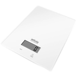 Silva-Homeline KW 100 Electronic Kitchen Scales Digital White Stylish Ultra Thin Food Scales with LCD Display