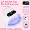 LKE UV LED Nail Lamp, White, 57 LED Beads, 3