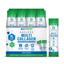 BioTrust Péptidos De Colágeno Multivitamínicos Ageless En Polvo  Tipos I, Ii, Iii, V, X  Colágeno En Polvo Sin Sabor Para Mujeres Y Hombres  Proteína