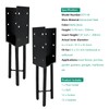 VoTwoofv U-Shape Wet Concrete Post Holder for 4"x4" (Actual 3.5"x3.5")