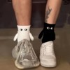 Mivyy Couple Holding Hands Socks, Unisex Novelty Magnetic Suction 3D