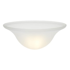 Aspen Creative 25007-64-1,Flush/Semi-Flush Mount Frosted Glass Shade.1/2" Central Hole,12-7/8" Diameter x 5" Height