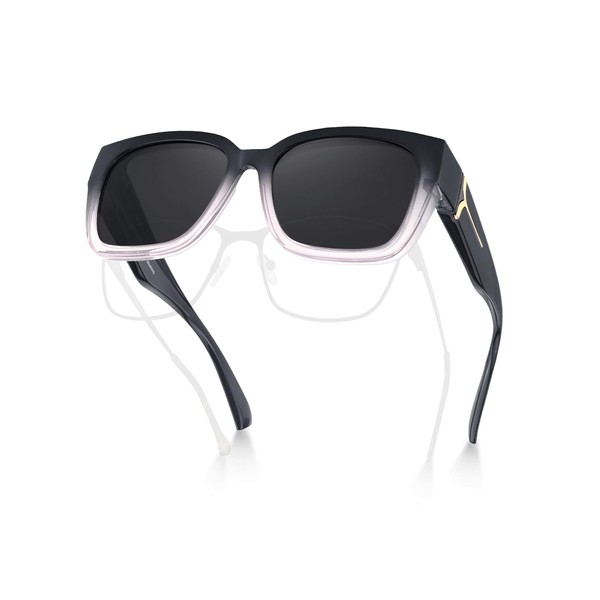 Meeloog Polarized Fit Over Glasses Sunglasses for Women UV Protection,