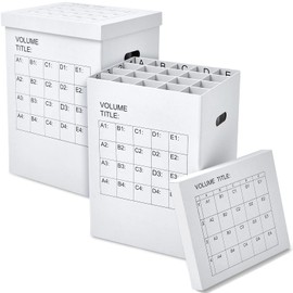 PerKoop 2 Pack Blueprint Holder Storage Organizer for Storing Poster Anchor Charts 40 Slots 25 x 17.7 x 14.2 Inch Blueprint Roll File Holder for Architectural Map School Office Home Items