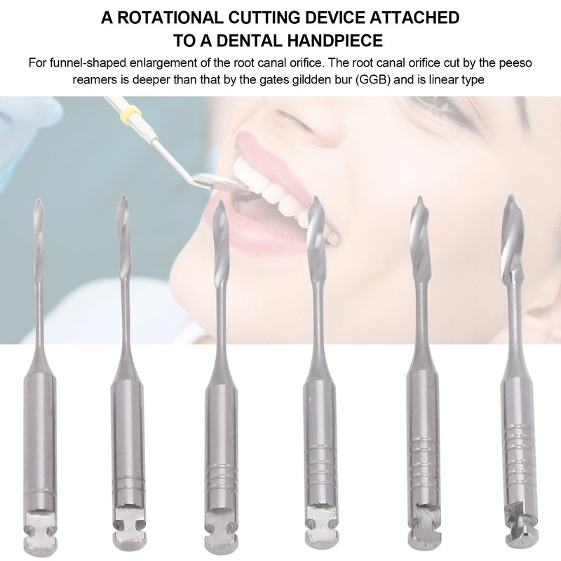 6pcs Dental Peeso Reamers Drill File Endodontic Files for Endodontic
