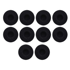 casualcatch 10 Pcs Replacement Earpads 0.6 - 0.8 inches (15 - 20 mm) Ear Cushions, High Elasticity, Durable, Sponge Earpads for Earphones, Black
