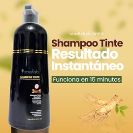 1 Champú para Teñir El Cabello 3 en 1 | Shampoo Tinte Instantáneo Orgánico Natural Colorante, Cobertura de Canas Unisex, 500ml (Marrón)