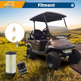 Mixopoly Golf Cart Tune Up Kit AM1220301 for Club Car Precedent 2004-up Gas with FE290 FE350 Kawasaki Motor, Air Oil Fuel Filter and Spark Plug Engine Maintenance Kit