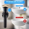 Hibbent Push and Seal Pop Up Drain Stopper with Overflow
