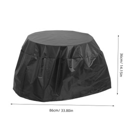 KONTONTY BBQ Grill Cover Weather Resistant Outdoor Grill Cover Round Design Easy to Clean and Windproof Durable Protection for Barbecue and Fire Pit