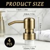 4 Pcs Soap Dispenser Pump Replacement, Gold Stainless Steel