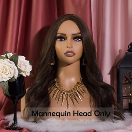 JINGFA Manneqquin Head With Shoulders for Wig, Displaying Wig Heads Realistic Femal Manikin Head