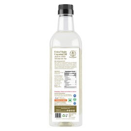 Shiva Organic Extra Virgin Coconut Oil - 100% Natural, USDA Certified Organic - 1L (33.8 fl oz)) for Cooking, Beauty, and Holistic Wellness