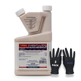 Agrisel ImidaPro 4SC, Insect Control, Safe for Poultry & Greenhouses, Insecticide, Effective Against 100+ Insects, Treats 1000 Sq Ft w/Just 3oz, Includes 3-pack of Agrisel Protective Gloves, 32 Ounces