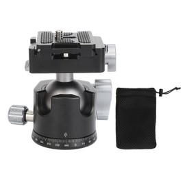 Tripod Ball Head Low Center of Gravity 32mm 360° Rotatable Panoramic 8kg Load Bearing with Quick Release Plate Ball Head for Camera