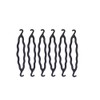6 Black Plastic Double Hook Hair Clips Curlers Hair Bun