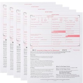 W-3 Laser Tax Summary/Transmittal Form -2018- IRS Approved ~Pack of 25~