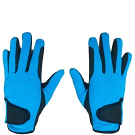 Mustang Eq Youth Equestrian Gloves for Girls & Boys Children Gloves All Weather Outdoor Sports Gloves Horse Riding (8-10 Years, Blue)