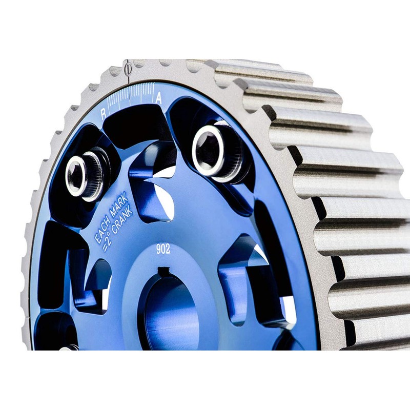 VMS RACING Adjustable Fang CAM GEAR in BLUE Anodized Machined