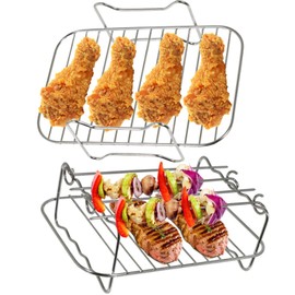 SPARES2GO Grill Shelf Racks Compatible with Tower T17088 T17100 Vortx Air Fryer (+ 4 Skewers)