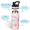 Fanhaw 18 Oz Kids Insulated Water Bottle with Straw -