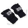 USB Heating Gloves Full Half Fingerless Knitting Double Side Warm