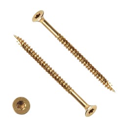 TERF® High Performance Multi Purpose Screw 4.0 X 50mm Torx Drive Flat Countersunk Head Wood Screws 4.0mm X 50mm (No.8 X 2) For Hardwood Decking MDF Plastic and Sheet Metal - Pack of 50