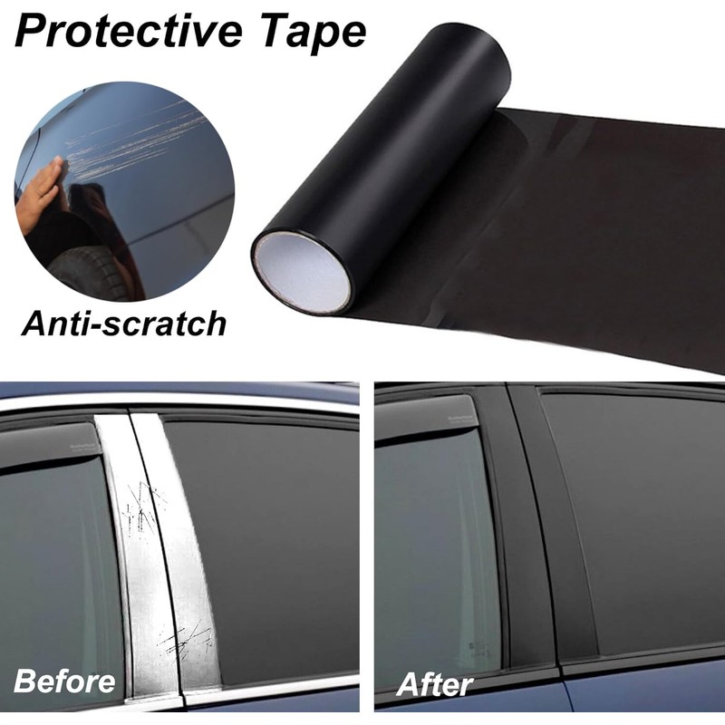 Lypumso Matte Black Vinyl Wrap Tape Roll, 6 Inch x