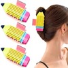 KICOSY 3PCS Back to School Claw Clips Funny Yellow Pencil