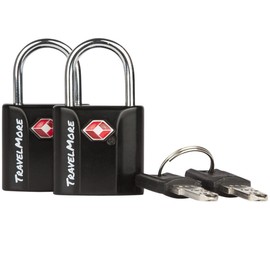 2-Pack TSA Approved Luggage Key Locks for Travel | Suitcase Locks with Keys | TSA Locks | Luggage Locks | Suitcase Padlocks with Keys | Black
