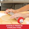 Adjustable XL Pastry Rolling Pin w/ 3 Spacer Rings -