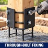 U-Shaped Wet Concrete Post Base Anchor for 7.5 x 7.5