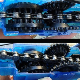 Bringsine Cycling Bicycle Chain Cleaner Easy Clean Bike Parts Cleaning Brush WasherTool Waterless Set Kit (3 Piece)