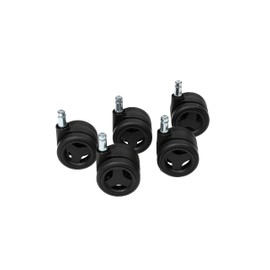 Topstar Office Chair Castors Hard Floor Castors Set of 5 for Sitness RS Pin Diameter 11 mm / Wheel Diameter 65 mm Black