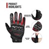 BORLENI Motorcycle Gloves Breathable Motorcycle Gloves Leather Full Finger Knuckle