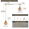 Shenmoyl Pendant Light 2 Pack with Amber Tulip Glass Lmapshade,