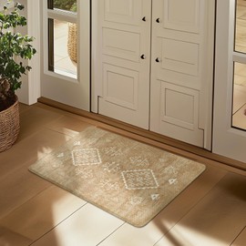 Boho Kitchen Mats for Floor, Anti Fatigue Mats for Kitchen Floor, Non-Slip Kitchen Floor Mats, Stain Resistant Mats for Home, Office, Sink, Laundry- 28" L x 17.3" W x 0.5" Th Boho Amber