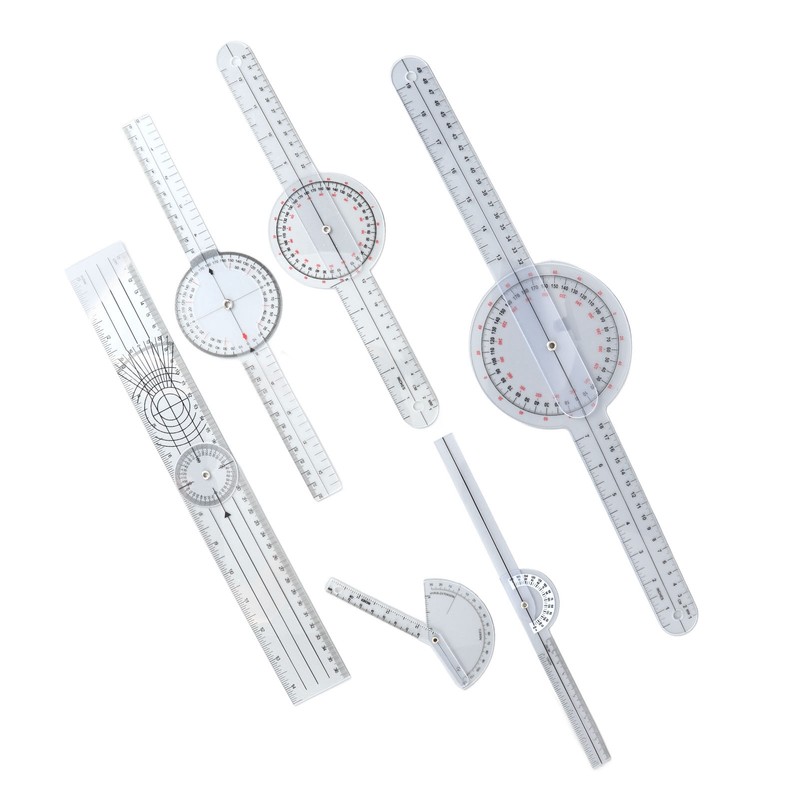 6PCS Medical Goniometer Set 6 8 10inch Multifunction Joint Goniometer